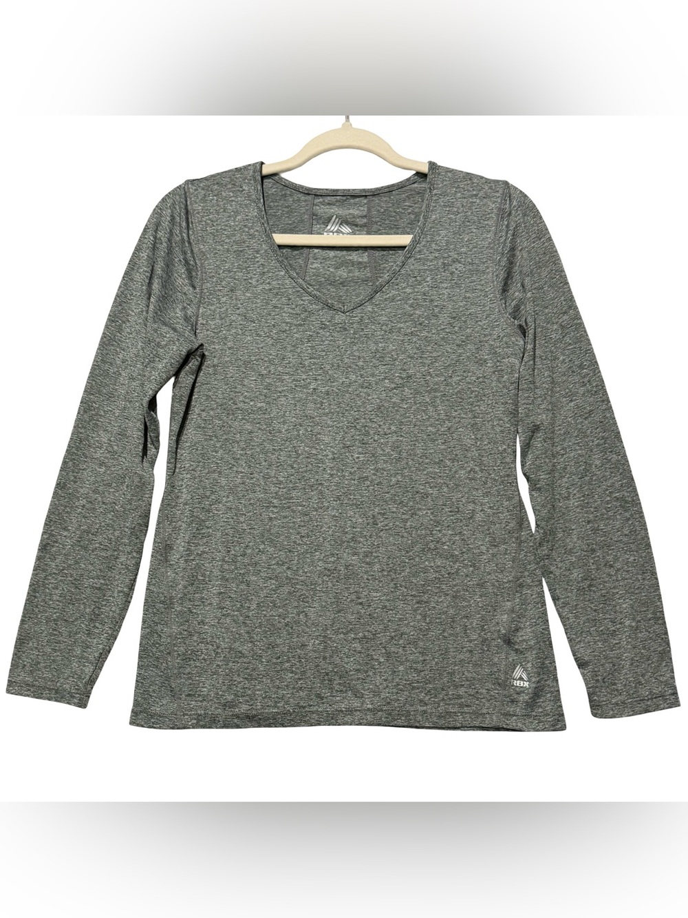 RBX Women’s Long Sleeve V-Neck Top — Heather Gray